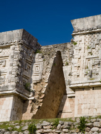 Detail Of The Governor's Palace, Uxmal, Yucatan, Mexico by Julie Eggers Pricing Limited Edition Print image