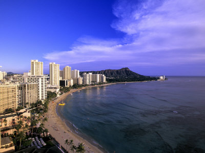Waikiki Beach, Oahu, Hawaii, Usa by Michael Defreitas Pricing Limited Edition Print image