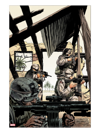 Combat Zone: True Tales Of Gis In Iraq #4 Cover: Marvel Universe Riding by Jurgens Dan Pricing Limited Edition Print image