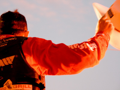 Pbr In Orange Lights, Santa Barbara Rodeo by Eloise Patrick Pricing Limited Edition Print image