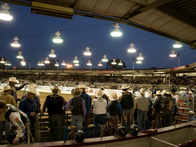 Hats And Lights, Santa Barbara Rodeo by Eloise Patrick Pricing Limited Edition Print image