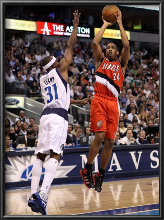 Portland Trail Blazers V Dallas Mavericks: Andre Miller And Jason Terry by Ronald Martinez Pricing Limited Edition Print image
