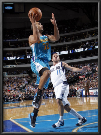 New Orleans Hornets V Dallas Mavericks: Jerryd Bayless And Jose Barea by Layne Murdoch Pricing Limited Edition Print image