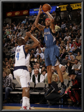 Minnesota Timberwolves V Dallas Mavericks: Michael Beasley And Caron Butler by Danny Bollinger Pricing Limited Edition Print image