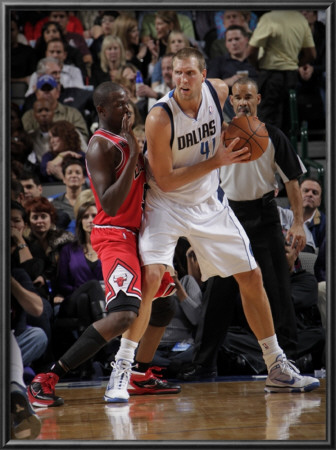 Chicago Bulls V Dallas Mavericks: Dirk Nowitzki And Luol Deng by Glenn James Pricing Limited Edition Print image