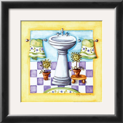 Yellow Bathroom, Sink by Kathy Middlebrook Pricing Limited Edition Print image