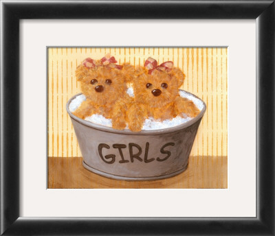 Two Bears In Girl Bucket by Catherine Becquer Pricing Limited Edition Print image