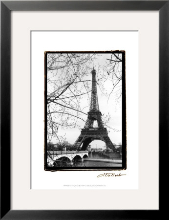 Eiffel Tower Along The Seine River by Laura Denardo Pricing Limited Edition Print image