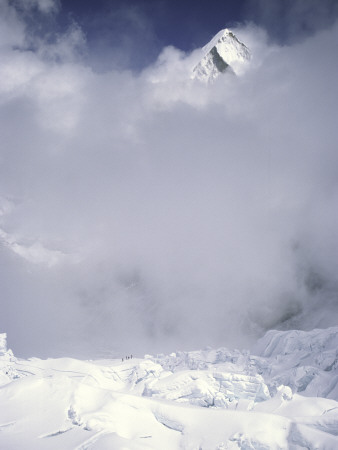 Climbing Into The Storm To Reach The Top, Nepal by Michael Brown Pricing Limited Edition Print image