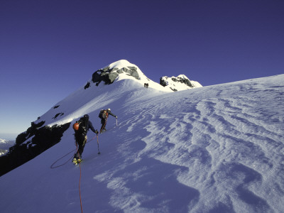 Mountaineering Through Untouched Snow, New Zealand by Michael Brown Pricing Limited Edition Print image