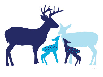Blue Deer by Avalisa Pricing Limited Edition Print image