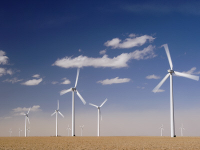 Wind Turbines For Generating Electricity, Two Buttes, Colorado, Usa, February 2006 by Rolf Nussbaumer Pricing Limited Edition Print image