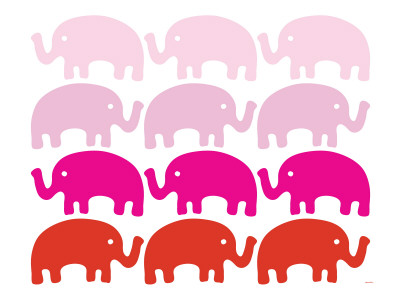 Pink Elephant Family by Avalisa Pricing Limited Edition Print image