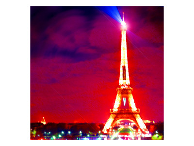 Eiffel Tower Night, Paris by Tosh Pricing Limited Edition Print image