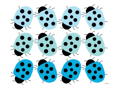 Blue Lady Bug Family by Avalisa Pricing Limited Edition Print image