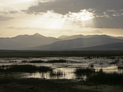 Dawn Over Swan Lake In Xinjiang Province, North-West China. June 2006 by George Chan Pricing Limited Edition Print image