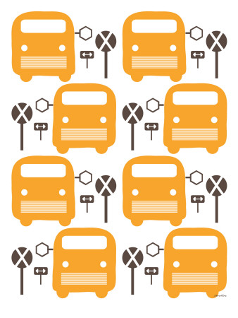 Orange Bus Stop by Avalisa Pricing Limited Edition Print image