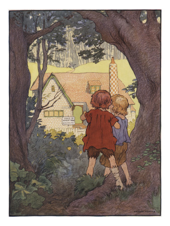 Illustration From Hansel And Gretel Of Children Seeing House by Frank Adams Pricing Limited Edition Print image