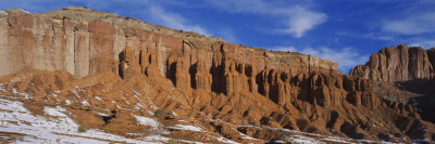 Eroded Rock On A Fluted Wall, Capitol Reef National Park, Utah, Usa by Panoramic Images Pricing Limited Edition Print image