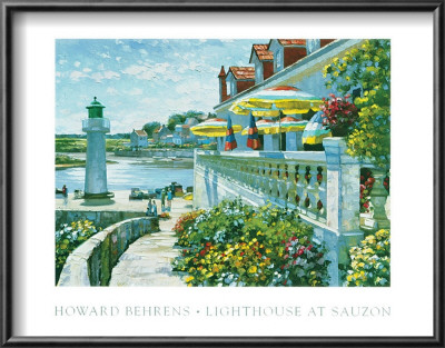Lighthouse At Sauzon by Howard Behrens Pricing Limited Edition Print image