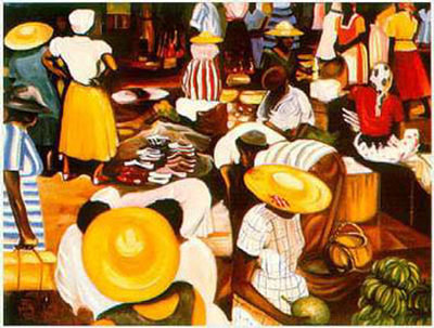 Market Scene by Bernard Stanley Hoyes Pricing Limited Edition Print image