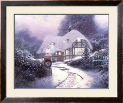 Christmas Cottage by Thomas Kinkade Pricing Limited Edition Print image