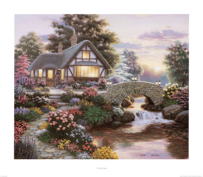 Serenity Cottage by Richard Burns Pricing Limited Edition Print image