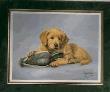 Golden Puppy & Decoy by Linda Picken Limited Edition Print