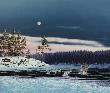 Moonrise Ovr Wolf Lake by Albert Joransen Limited Edition Print