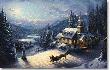 Sun Even Sleigh by Thomas Kinkade Limited Edition Print