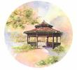 Gazebo In Garden by Connie Glowacki Limited Edition Pricing Art Print