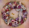Wreath Of Pansies by Lena Liu Limited Edition Pricing Art Print