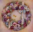 Wreath Of Pansies by Lena Liu Limited Edition Print