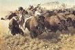 Attack Wagon Train by Frank Mccarthy Limited Edition Print