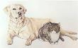 Goldie & Friend by Mal Luber Limited Edition Print