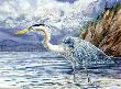 Double Bluff Heron by Bob Dunn Limited Edition Print
