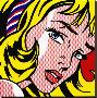 Girl With Hair Ribbon by Roy Lichtenstein Limited Edition Print