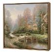 Beyond Spring Gate -  Framed Fine Art Print On Canvas - Wood Frame by Thomas Kinkade Limited Edition Print