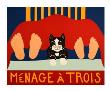 Menage A Trois Cat by Stephen Huneck Limited Edition Print