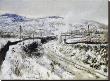 Train In The Snow At Argenteuil by Claude Monet Limited Edition Print