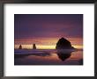 Haystack Rock At Sunset, Cannon Beach, Oregon, Usa by Adam Jones Limited Edition Print