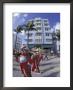 Art Deco Architcture With Marching Band, South Beach, Miami, Florida, Usa by Robin Hill Limited Edition Print