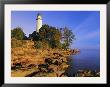 Pointe Aux Barques Lighthouse At Sunrise On Lake Huron, Michigan, Usa by Adam Jones Limited Edition Print