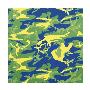 Camouflage, C.1987 (Green, Blue, Yellow) by Andy Warhol Limited Edition Pricing Art Print