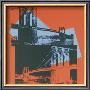 Brooklyn Bridge, C.1983 (Black, Red, Blue) by Andy Warhol Limited Edition Pricing Art Print