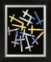 Crosses, C.1981-82 (Purple, Yellow And Blue On Black) by Andy Warhol Limited Edition Pricing Art Print