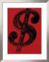 Dollar Sign, C.1981 (Black On Red) by Andy Warhol Limited Edition Pricing Art Print