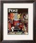 Road Block Saturday Evening Post Cover, July 9,1949 by Norman Rockwell Limited Edition Pricing Art Print