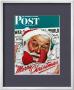 Santa's In The News Saturday Evening Post Cover, December 26,1942 by Norman Rockwell Limited Edition Print