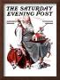 Santa With Elves Saturday Evening Post Cover, December 2,1922 by Norman Rockwell Limited Edition Print